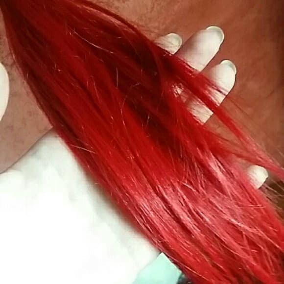 Red Synthetic Full Wig - Thumbnail 3