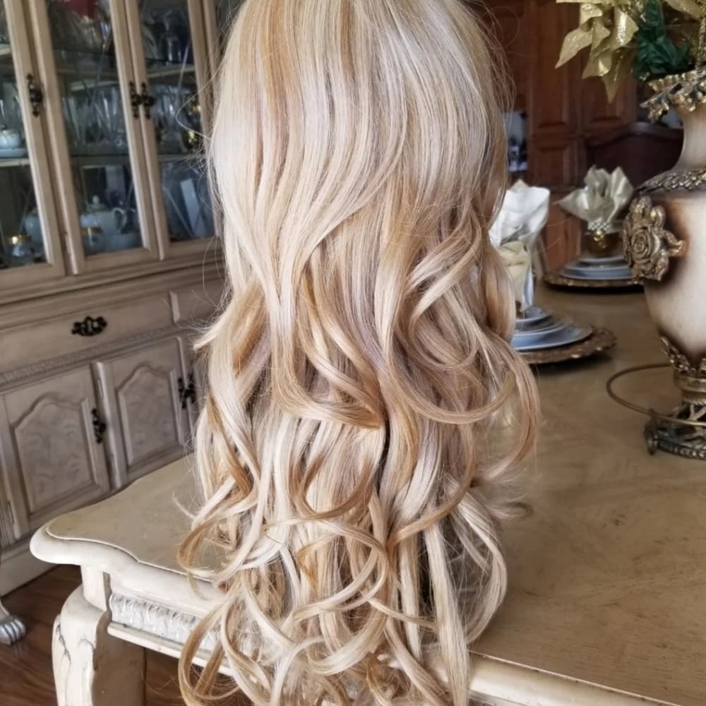 Blonde Medium Full Wig - Thumbnail 8