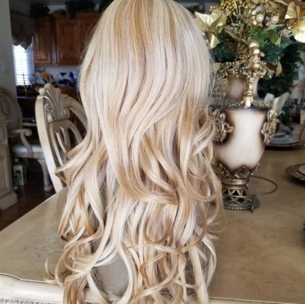 Blonde Medium Full Wig - Thumbnail 6