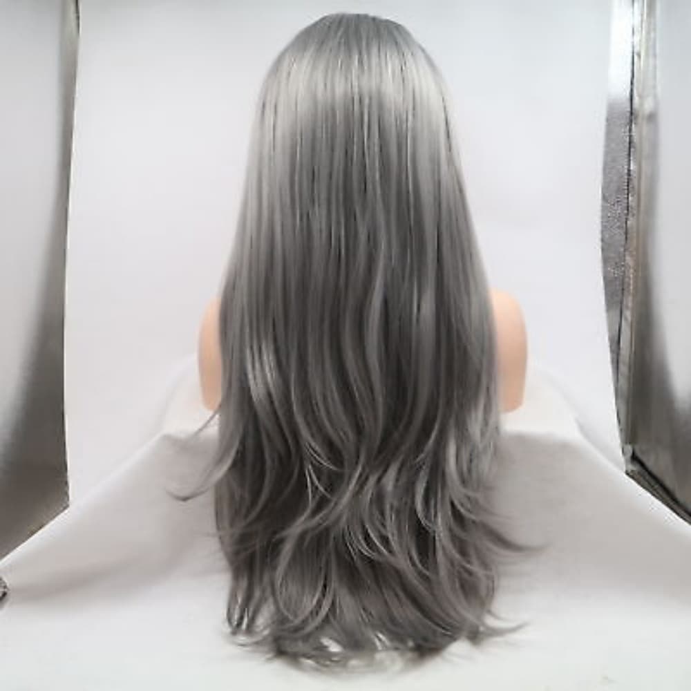 Dark Gray Beauty Lace Front Wig - Thumbnail 2