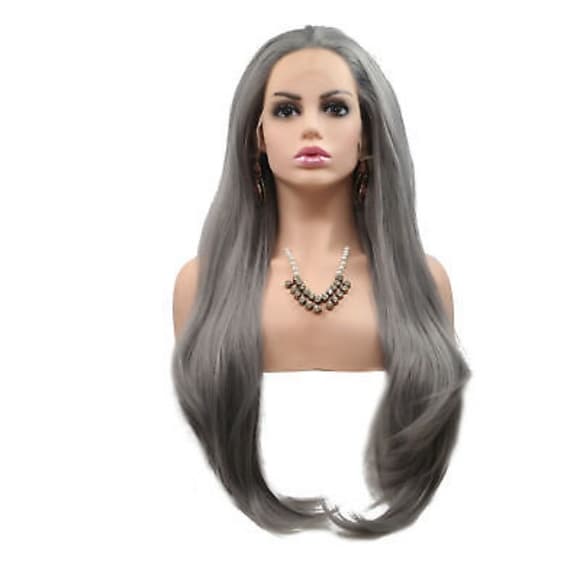Dark Gray Beauty Lace Front Wig - Thumbnail 5