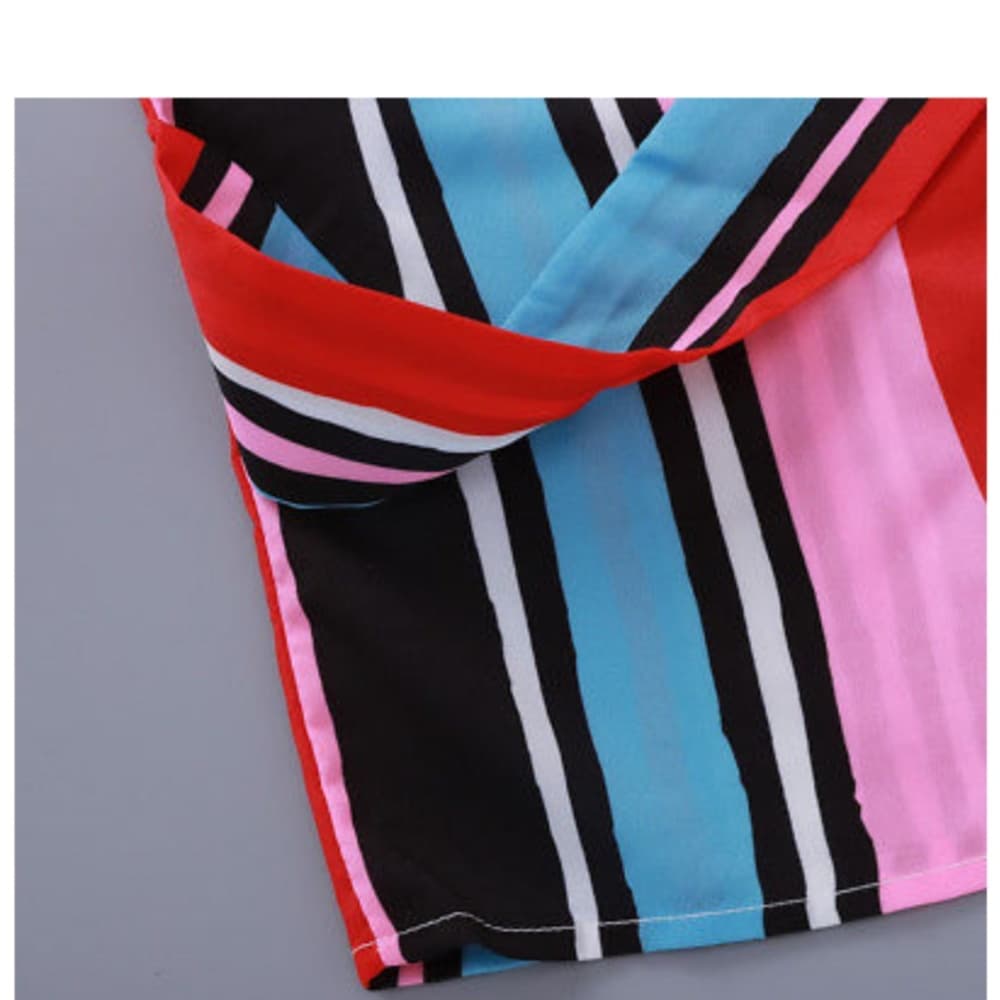 Beauty Colorful Striped Blouse - Thumbnail 2