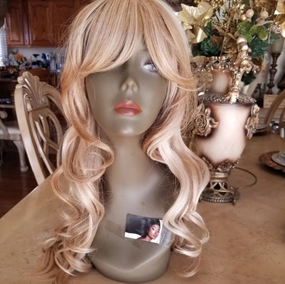 Blonde Medium Full Wig - Thumbnail 4