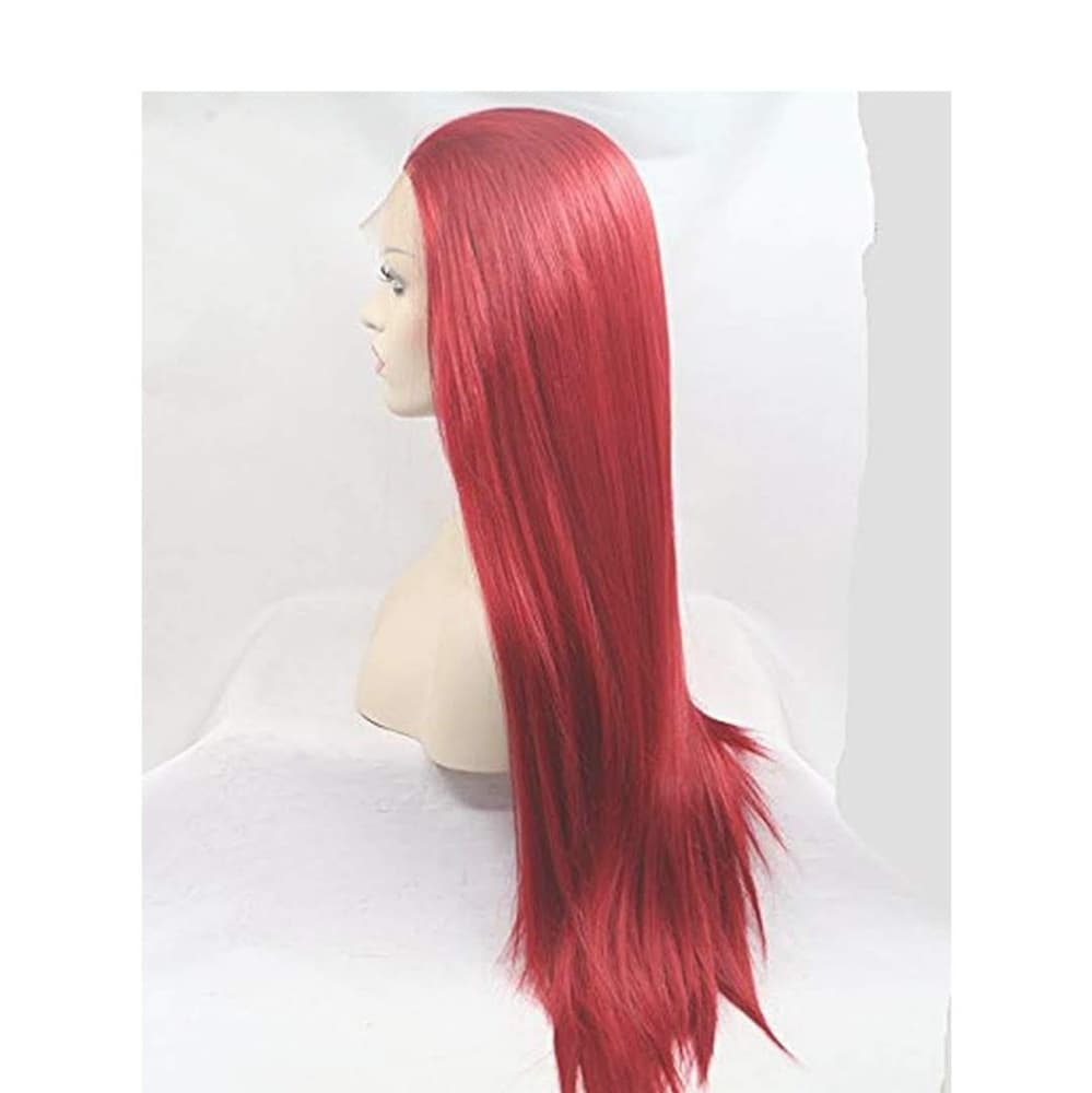 Red Beauty Lace Front Wig Human Hair Blend - Thumbnail 2