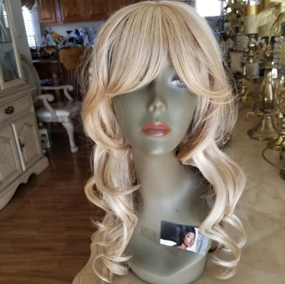 Blonde Medium Full Wig - Thumbnail 7