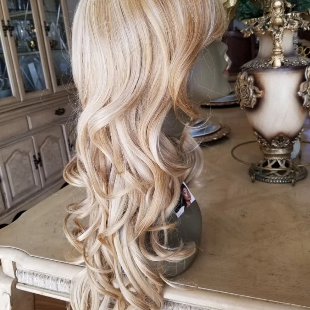 Blonde Medium Full Wig - Thumbnail 2