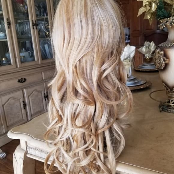 Blonde Medium Full Wig - Thumbnail 9