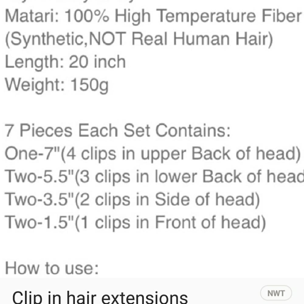 Full Head Clip In Extension-Pick Color!! - Thumbnail 2