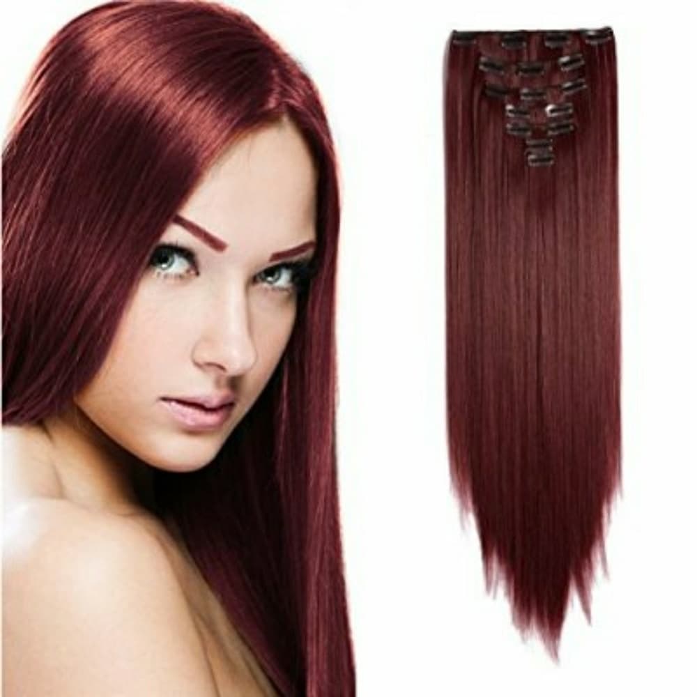 Plum Red Beauty Clip in Extension - Thumbnail 2
