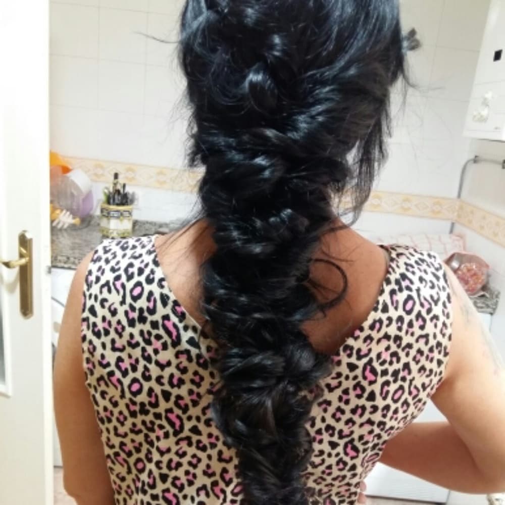 Black Straight Full Head clip in Extension - Thumbnail 8