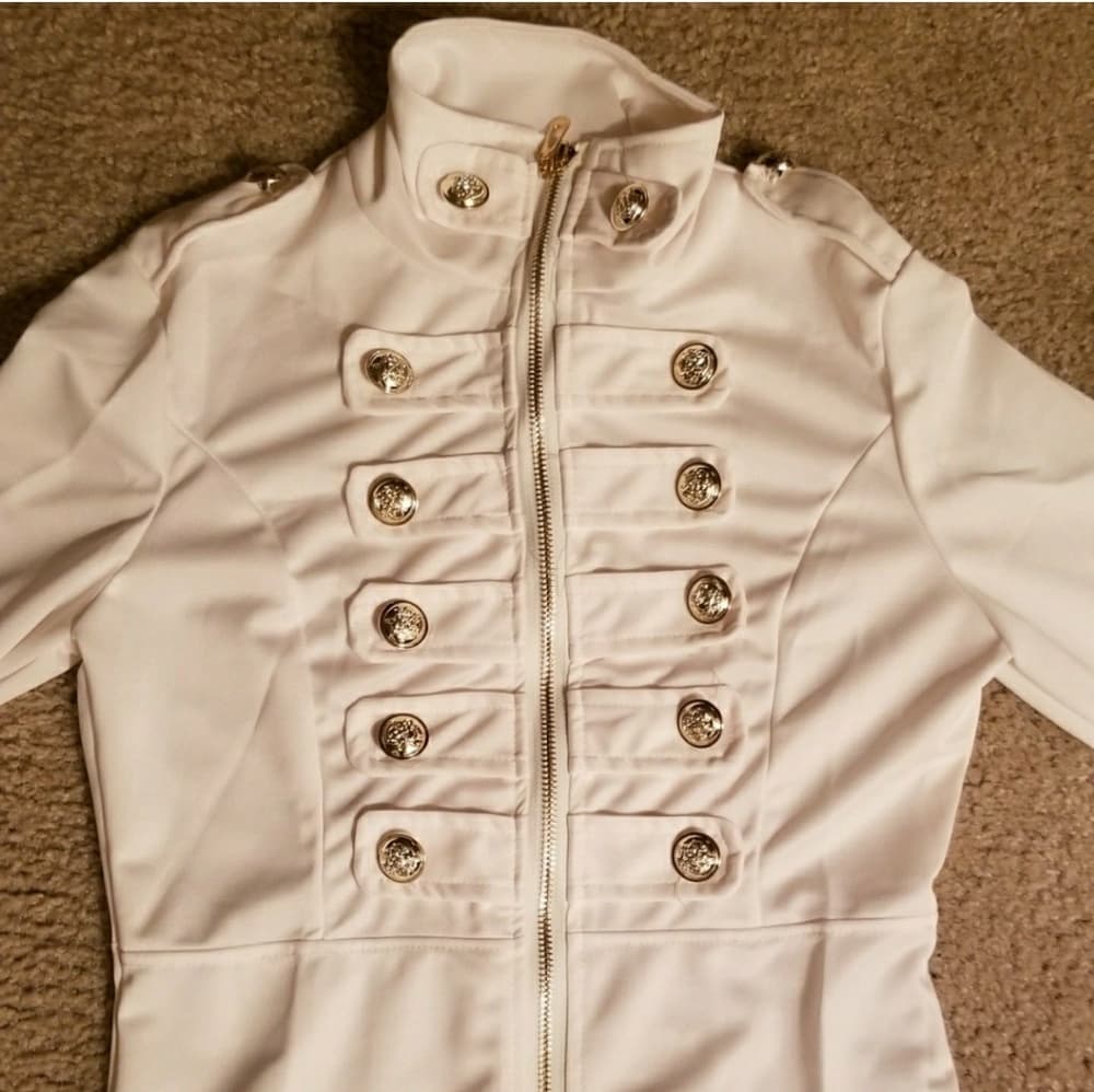 White Beige Top Jacket