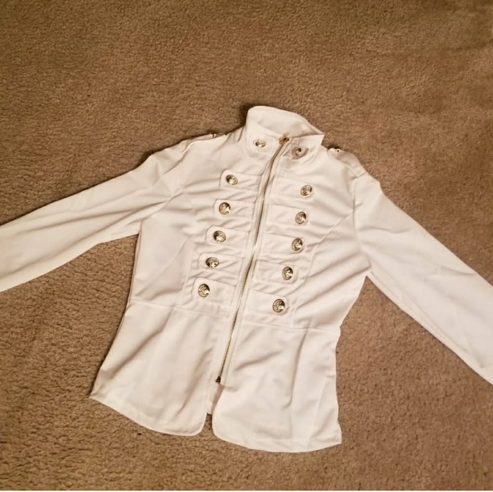 White Beige Top Jacket - Thumbnail 3