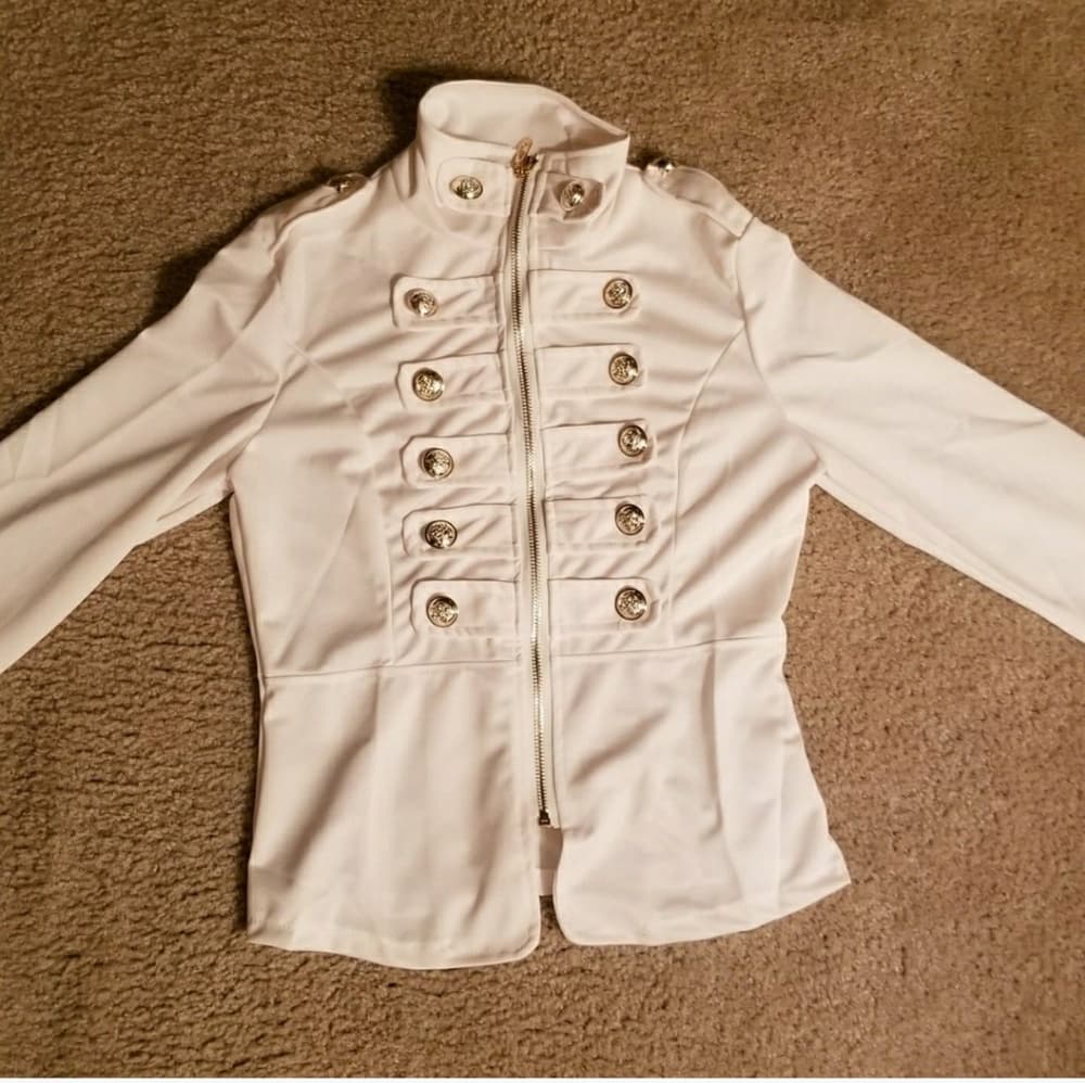 White Beige Top Jacket - Thumbnail 2