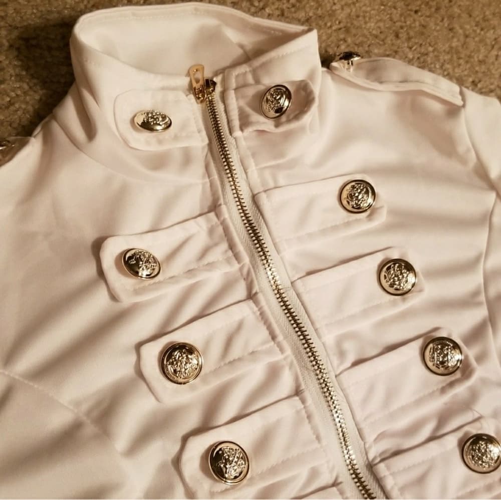 White Beige Top Jacket - Thumbnail 4