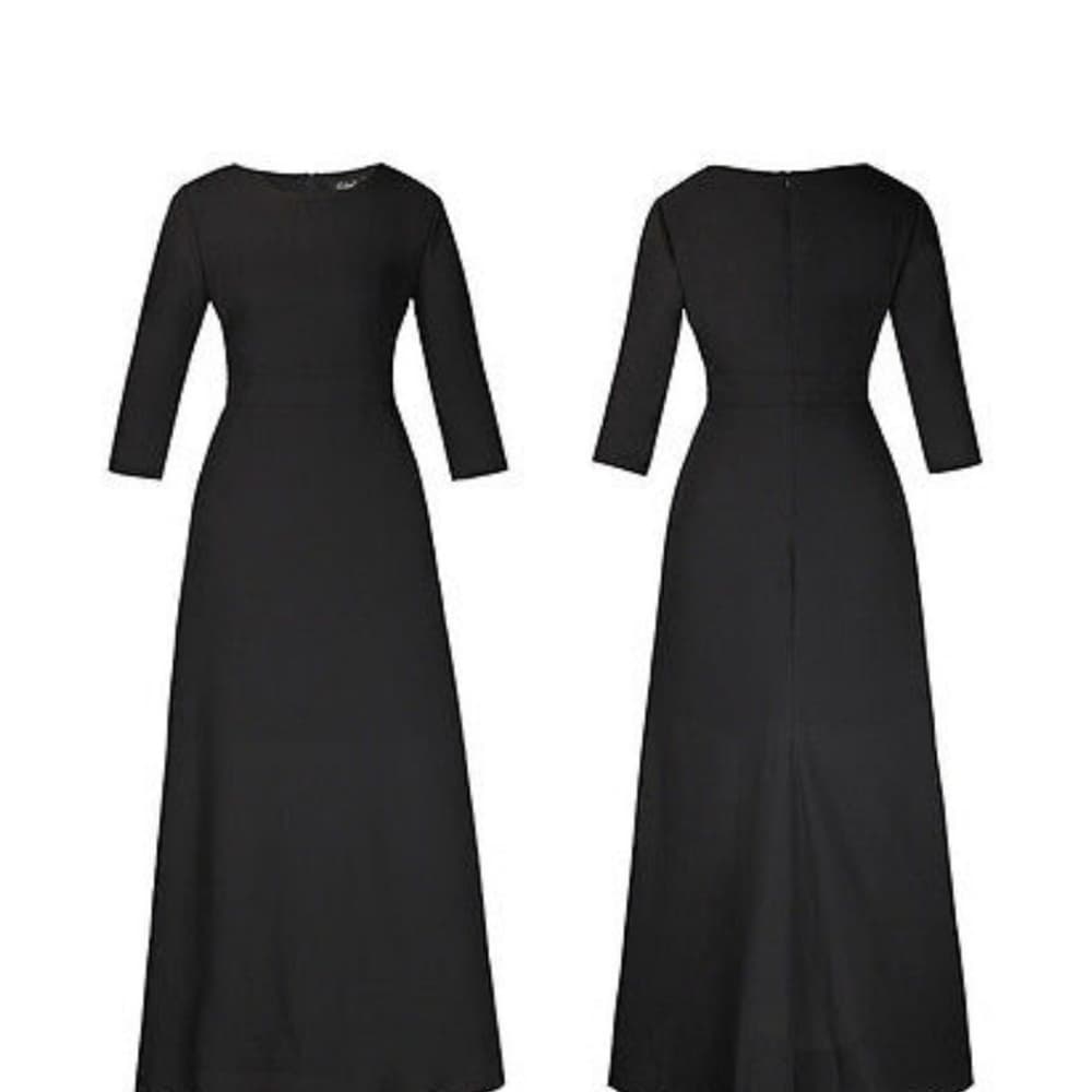 Long Chiffon Cocktail Dress - Thumbnail 5