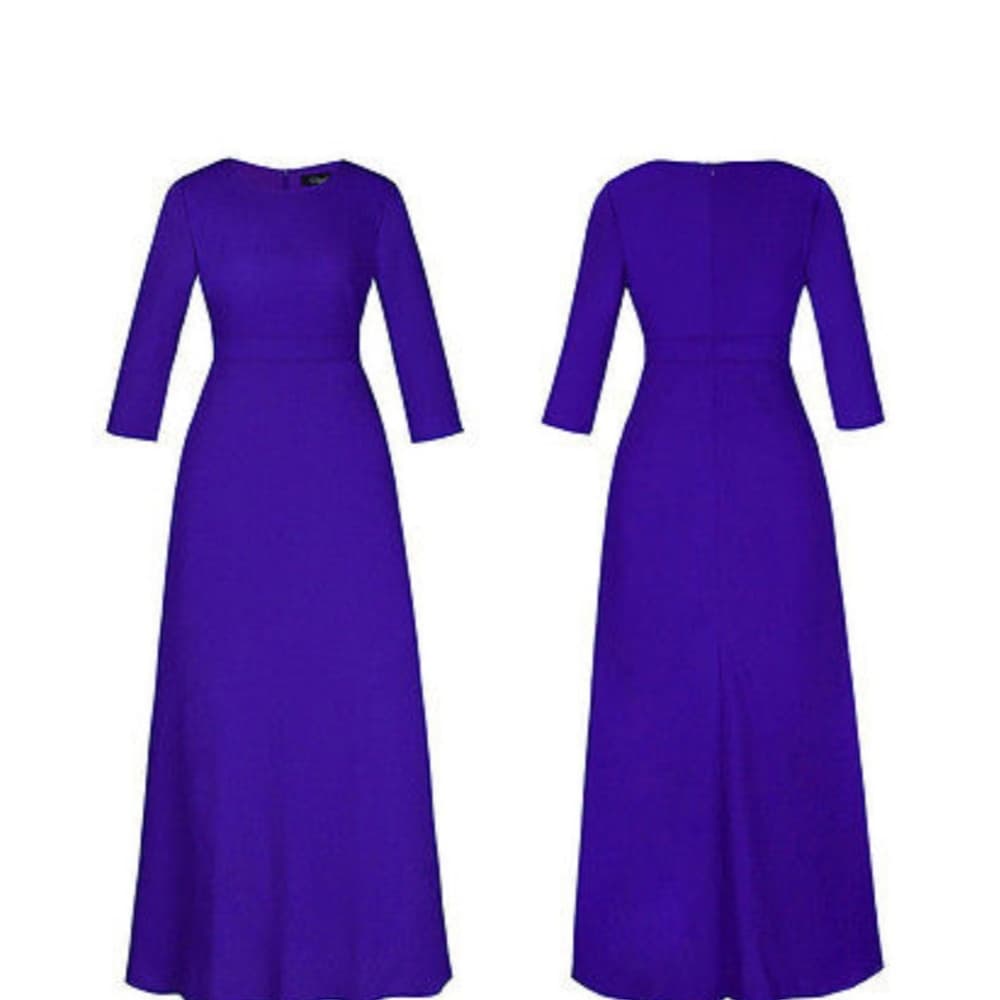 Long Chiffon Cocktail Dress - Thumbnail 7