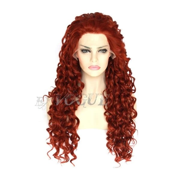 Red Beauty Curly Lace Front Wig - Thumbnail 9