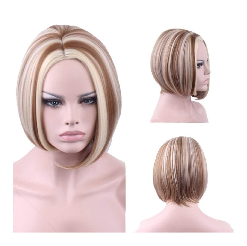 Brown Blonde Mixed Full Wig - Thumbnail 4
