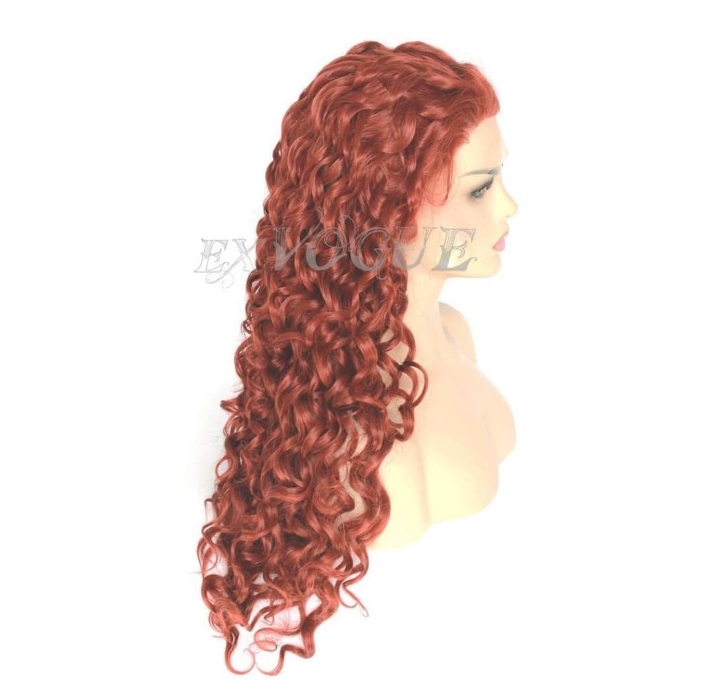 Red Beauty Curly Lace Front Wig - Thumbnail 6