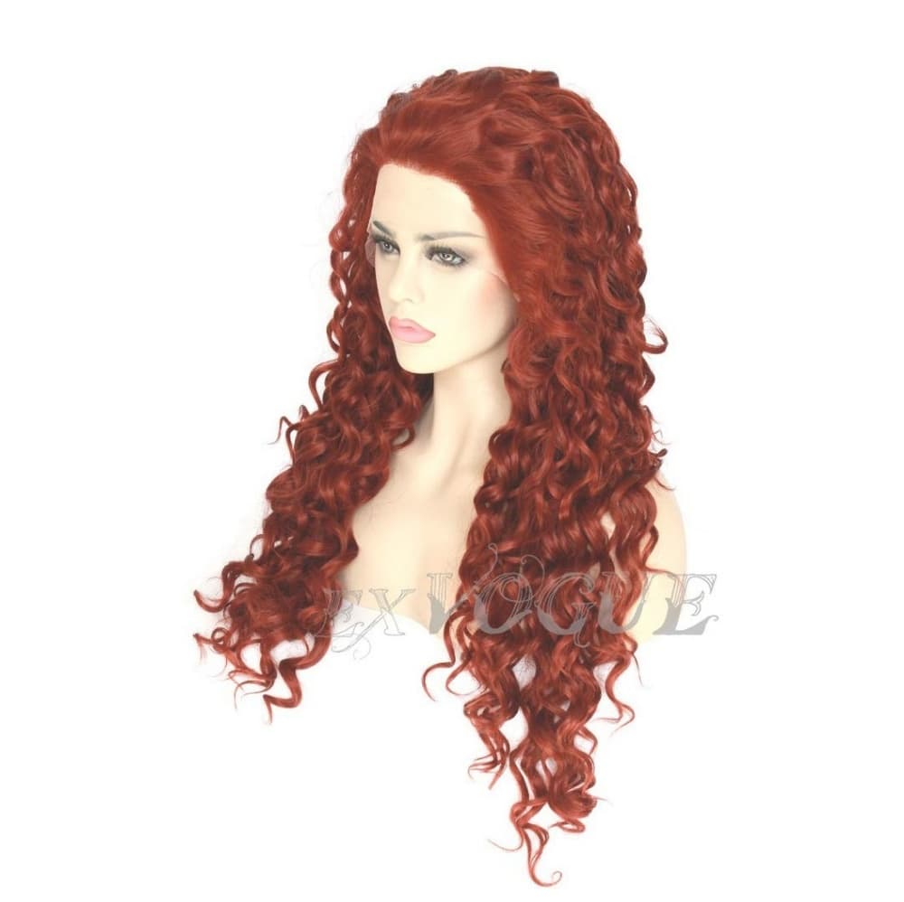 Red Beauty Curly Lace Front Wig - Thumbnail 5