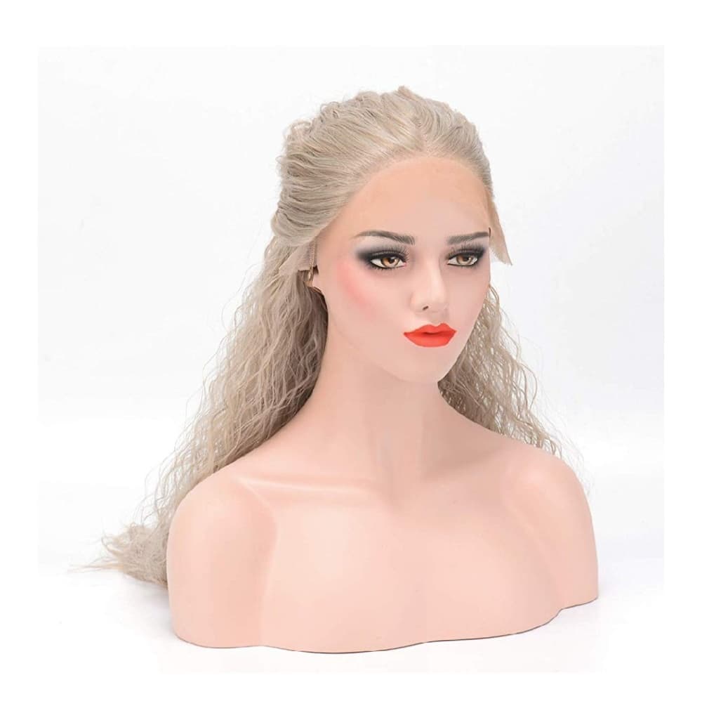 Silvery White Lace Front Wig 20 inches!! - Thumbnail 4