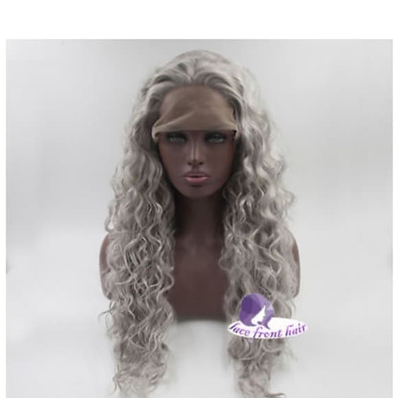 Gray Beauty Waves Lace Front Wig - Thumbnail 5