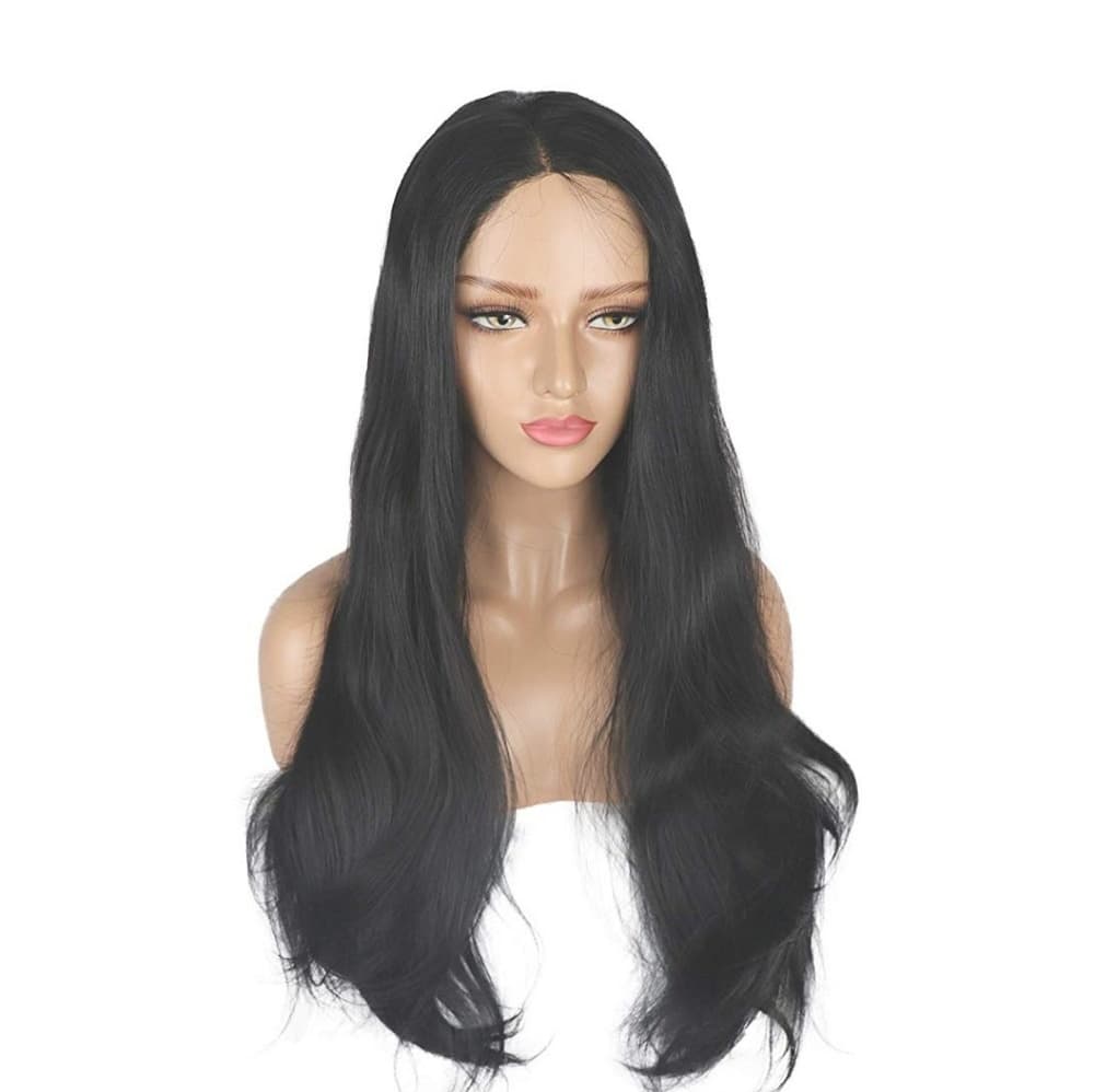 Black Layered Wavy Beauty Lace Front Wig