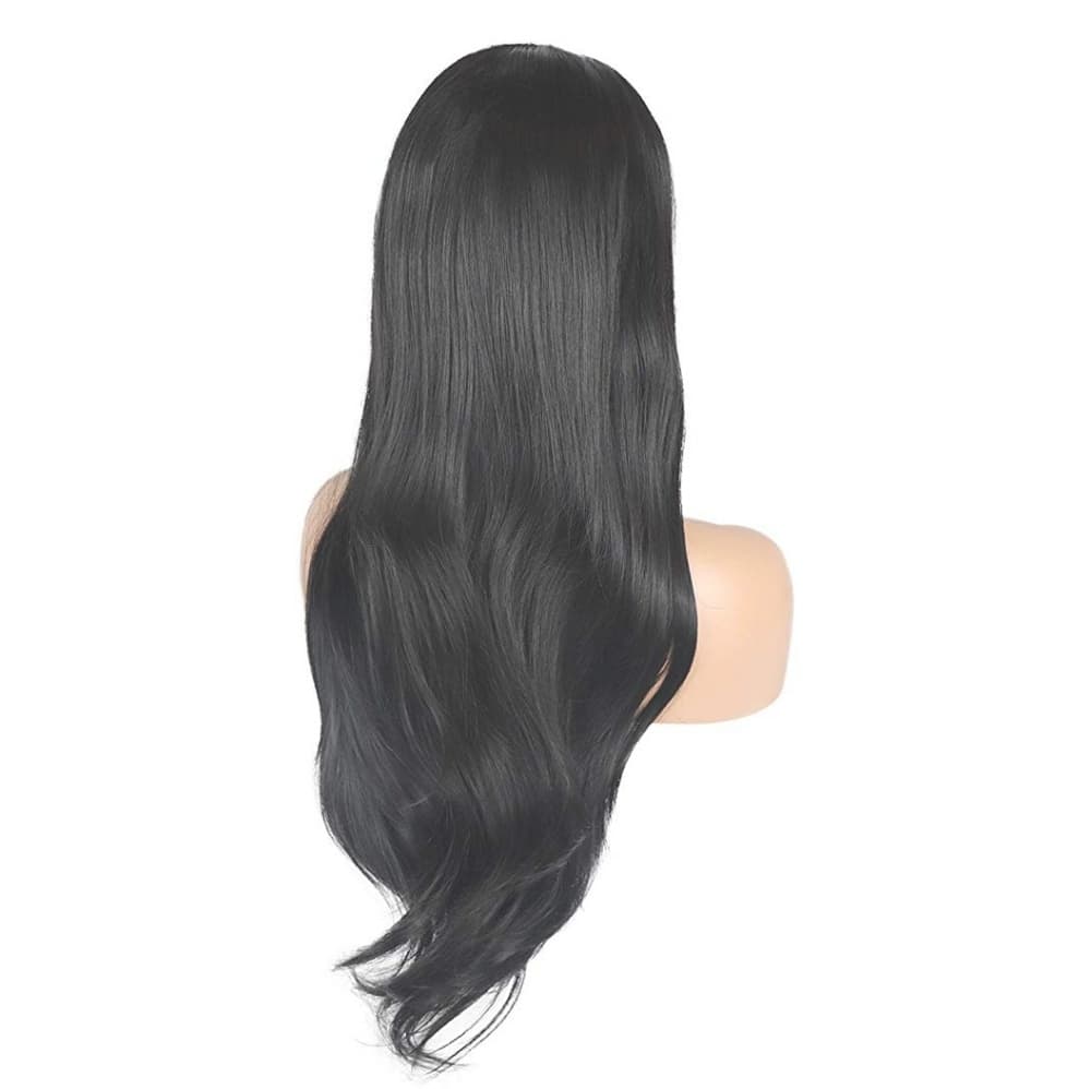 Black Layered Wavy Beauty Lace Front Wig - Thumbnail 4