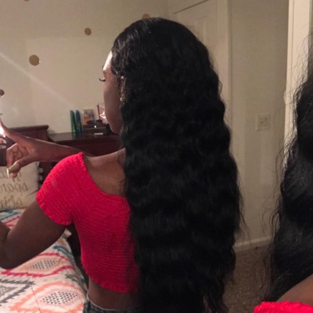 Black Wavy Beauty Lace Front Wig - Thumbnail 3