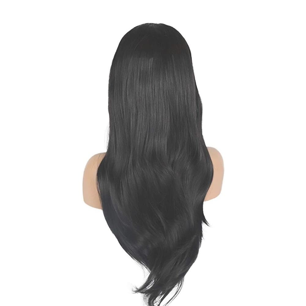 Black Layered Wavy Beauty Lace Front Wig - Thumbnail 5
