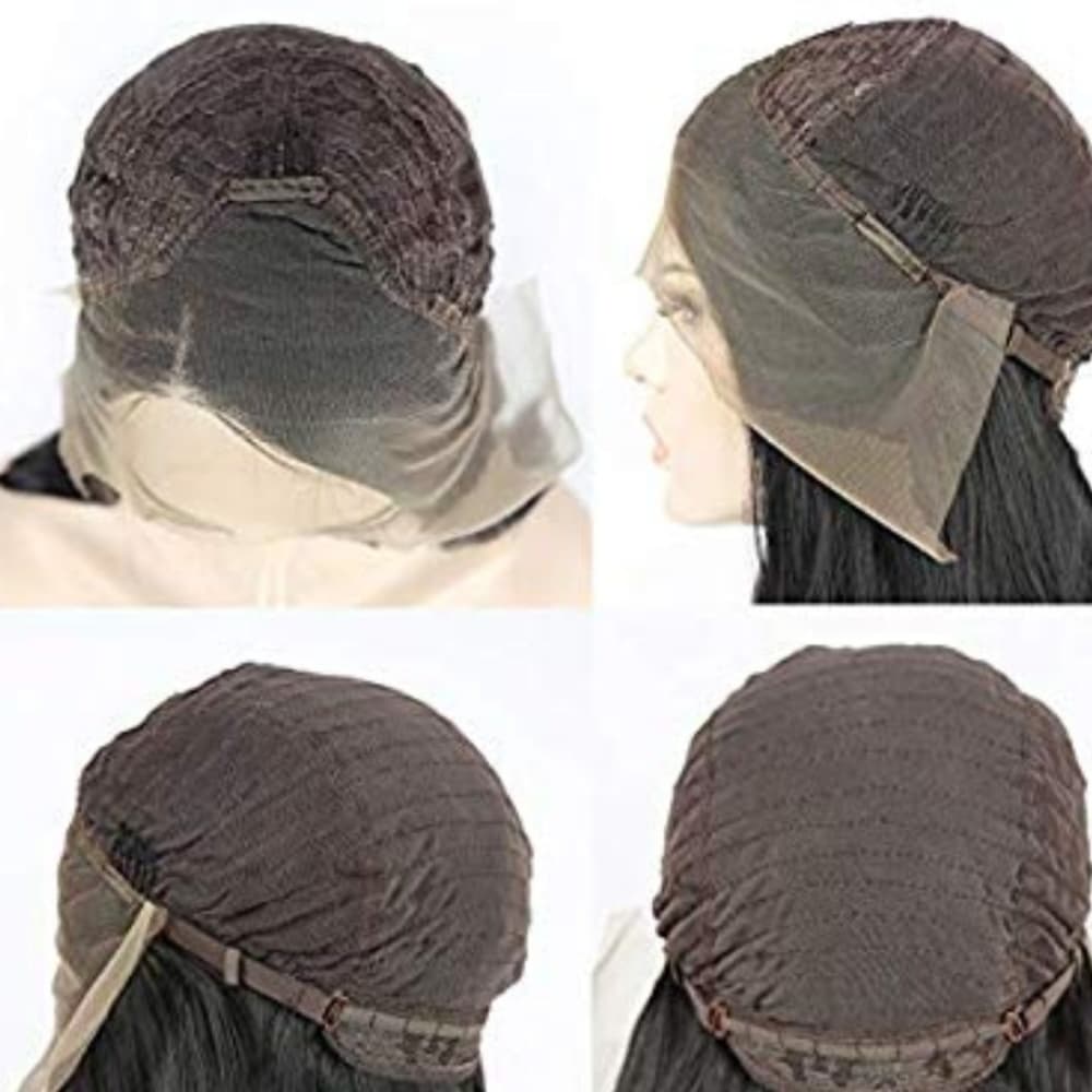 Human Hair Blend Bob Lace Front Wig - Thumbnail 5