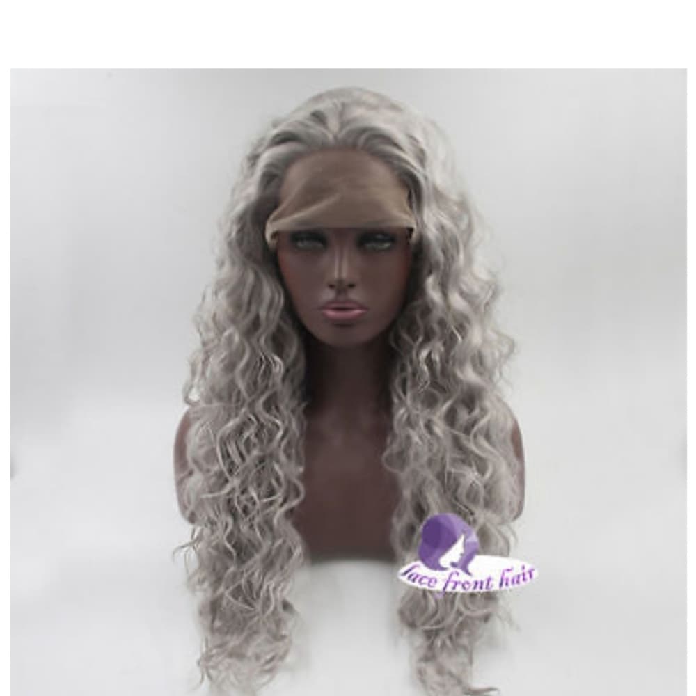 Gray Beauty Waves Lace Front Wig - Thumbnail 4