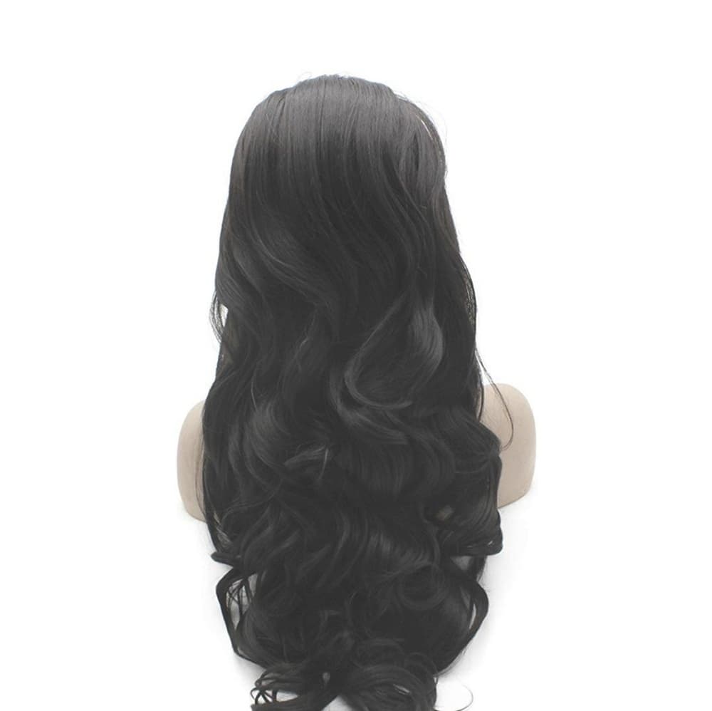 Chocolate Brown Wavy Beauty Lace Front Wig - Thumbnail 4