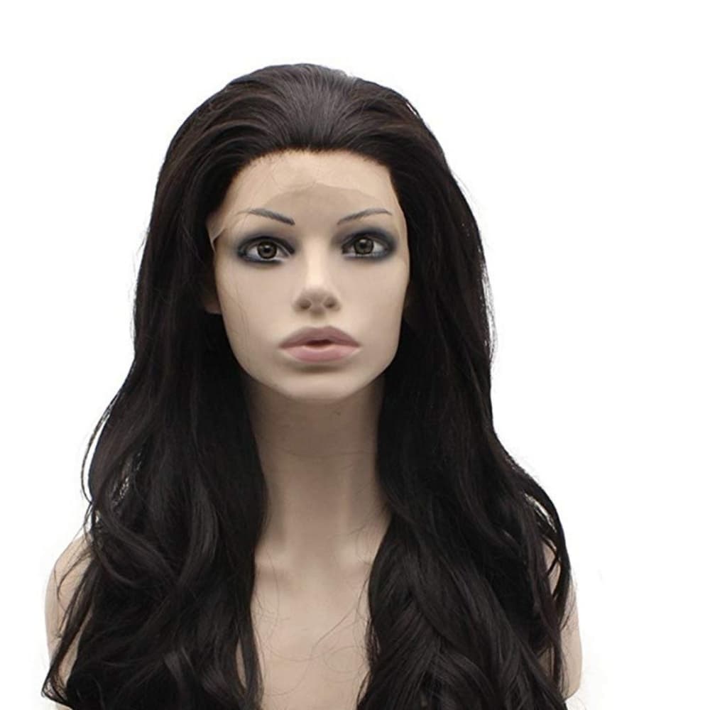 Chocolate Brown Wavy Beauty Lace Front Wig - Thumbnail 6