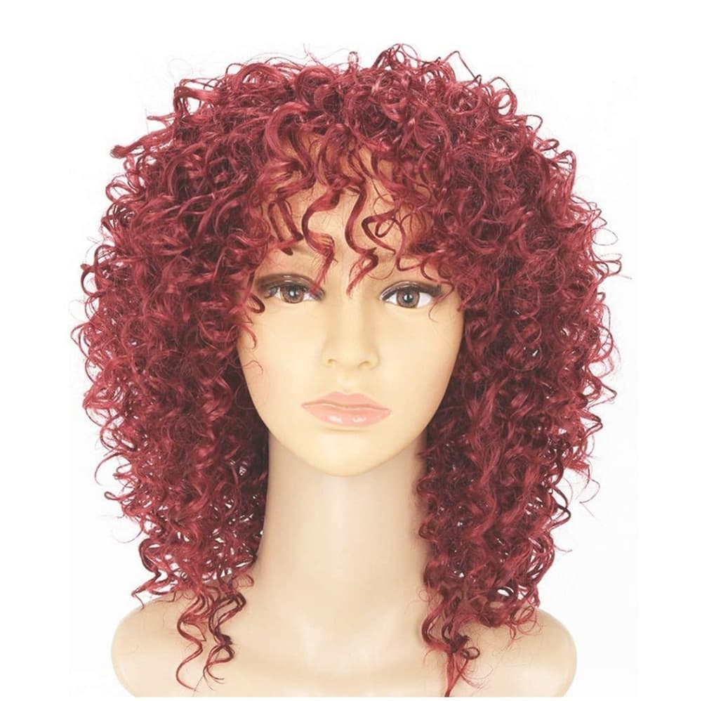 Red Beauty Curly Lace Front Wig