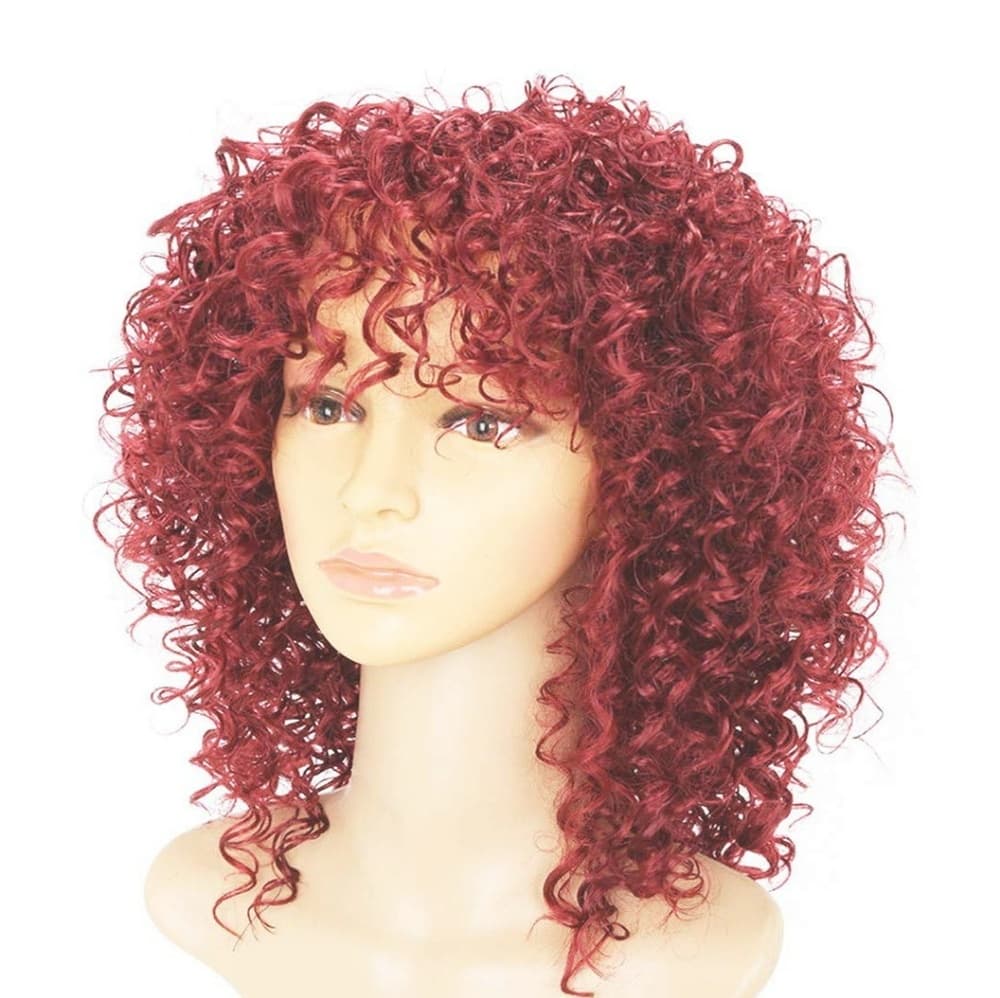 Red Beauty Curly Lace Front Wig - Thumbnail 2