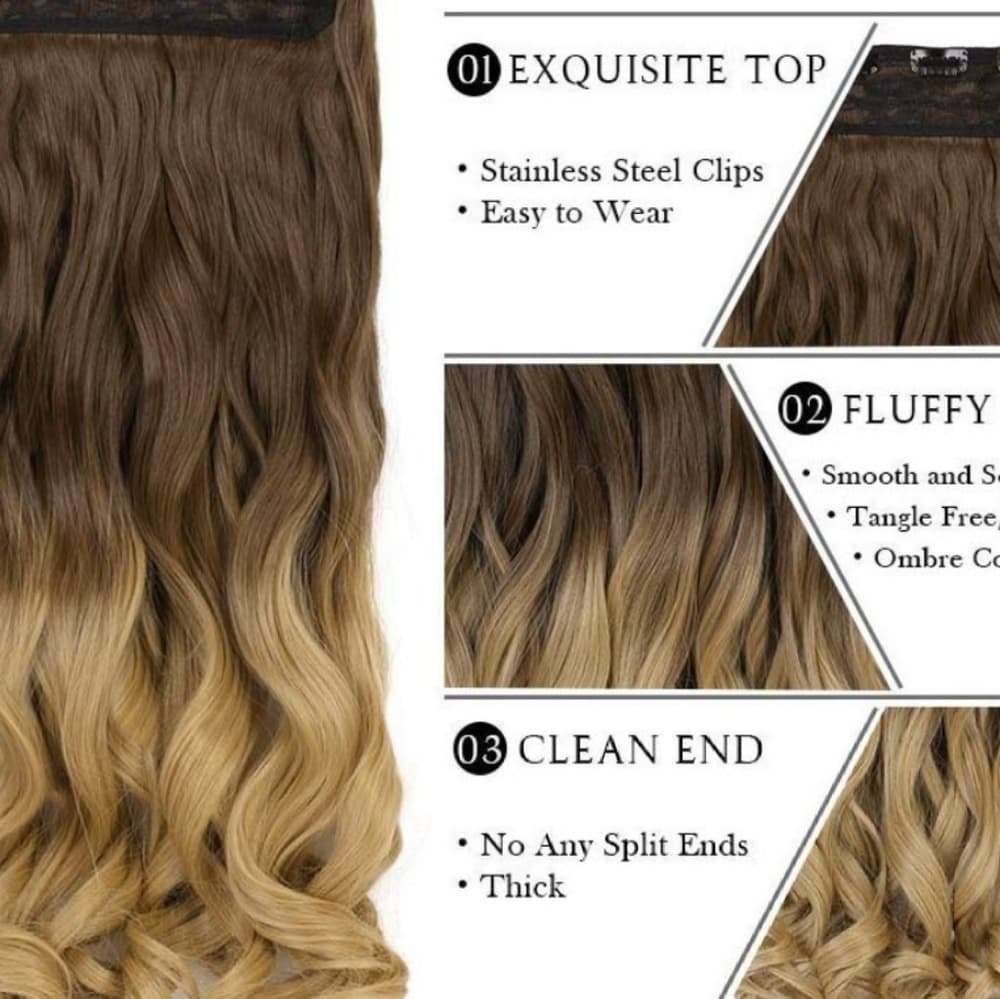 Brown Blonde clip in Extension - Thumbnail 4
