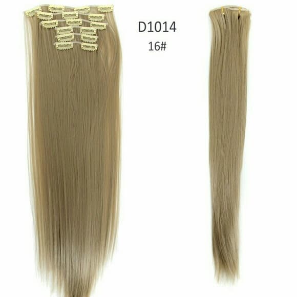 Blondish Full Head Clip In Extension - Thumbnail 3
