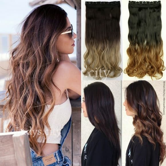 ONE piece Full Head Clip In Extension - Thumbnail 3