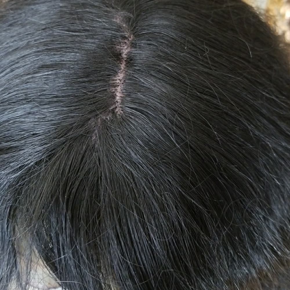 Wavy Black Synthetic wig - Thumbnail 6