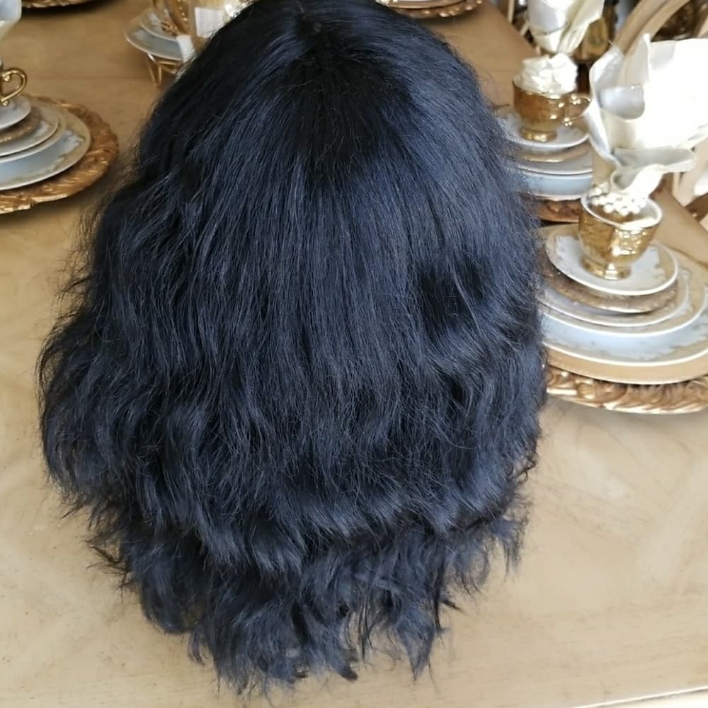 Wavy Black Synthetic wig - Thumbnail 2
