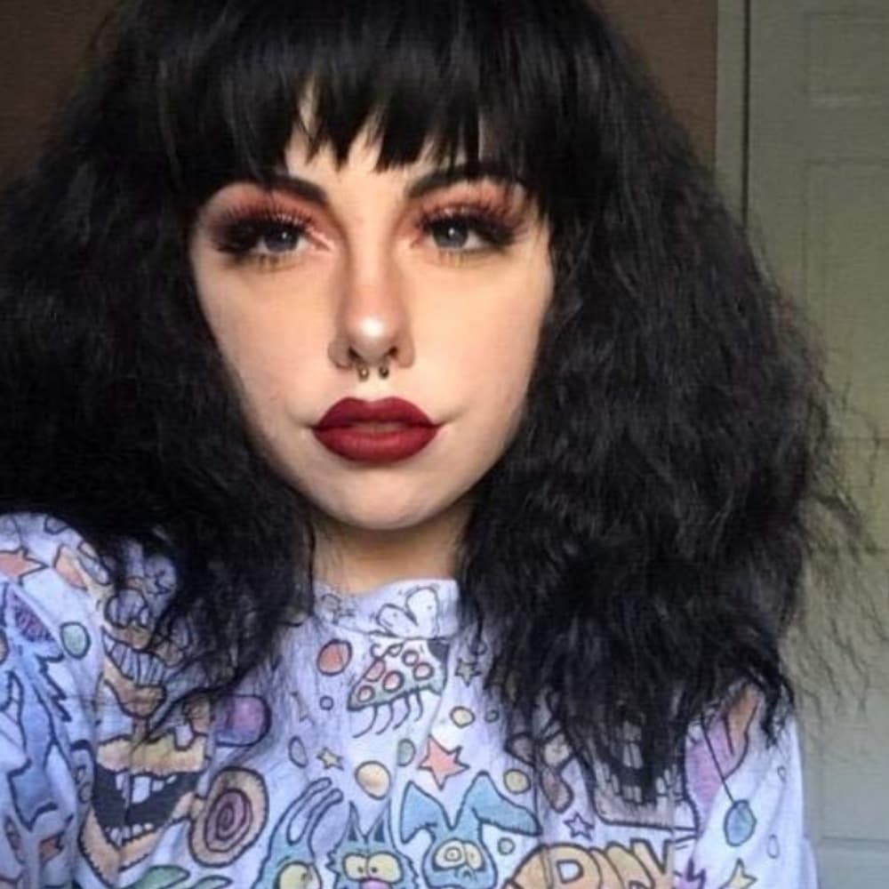 Black Wavy Beauty Wig - Thumbnail 5