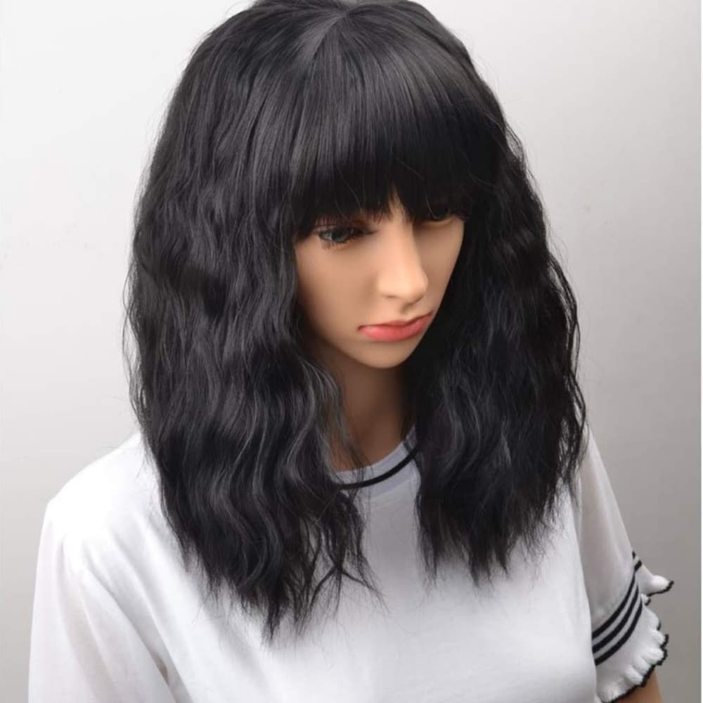 Black Wavy Beauty Wig - Thumbnail 2