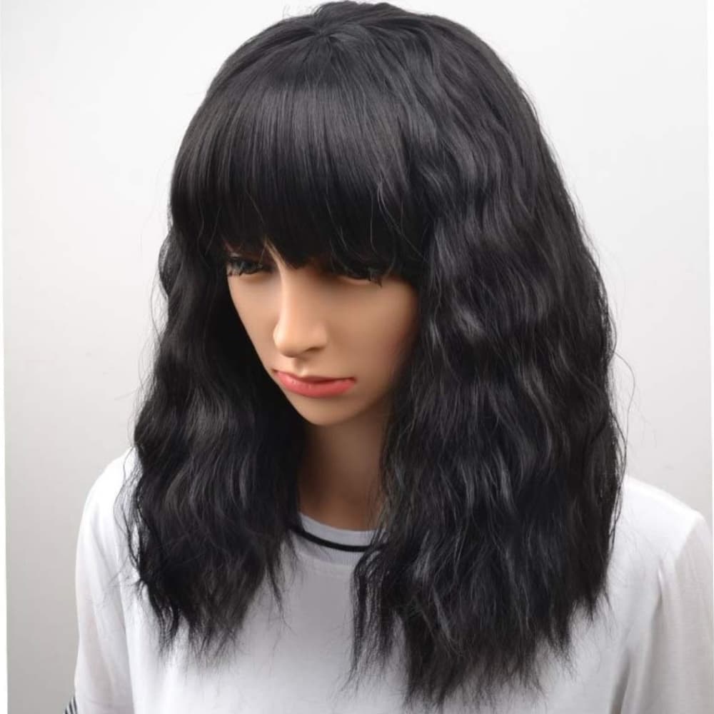 Black Wavy Beauty Wig - Thumbnail 3