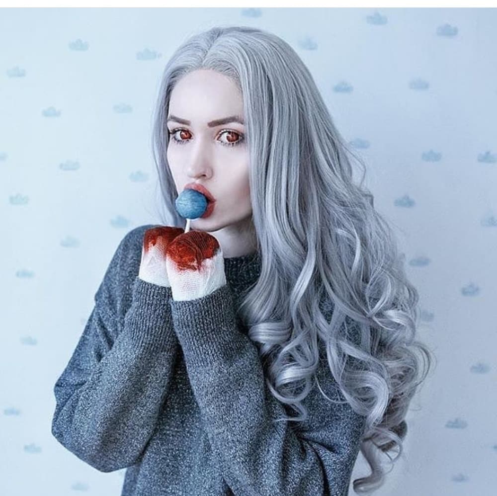 Gray Wavy Beauty Lace Front Wig