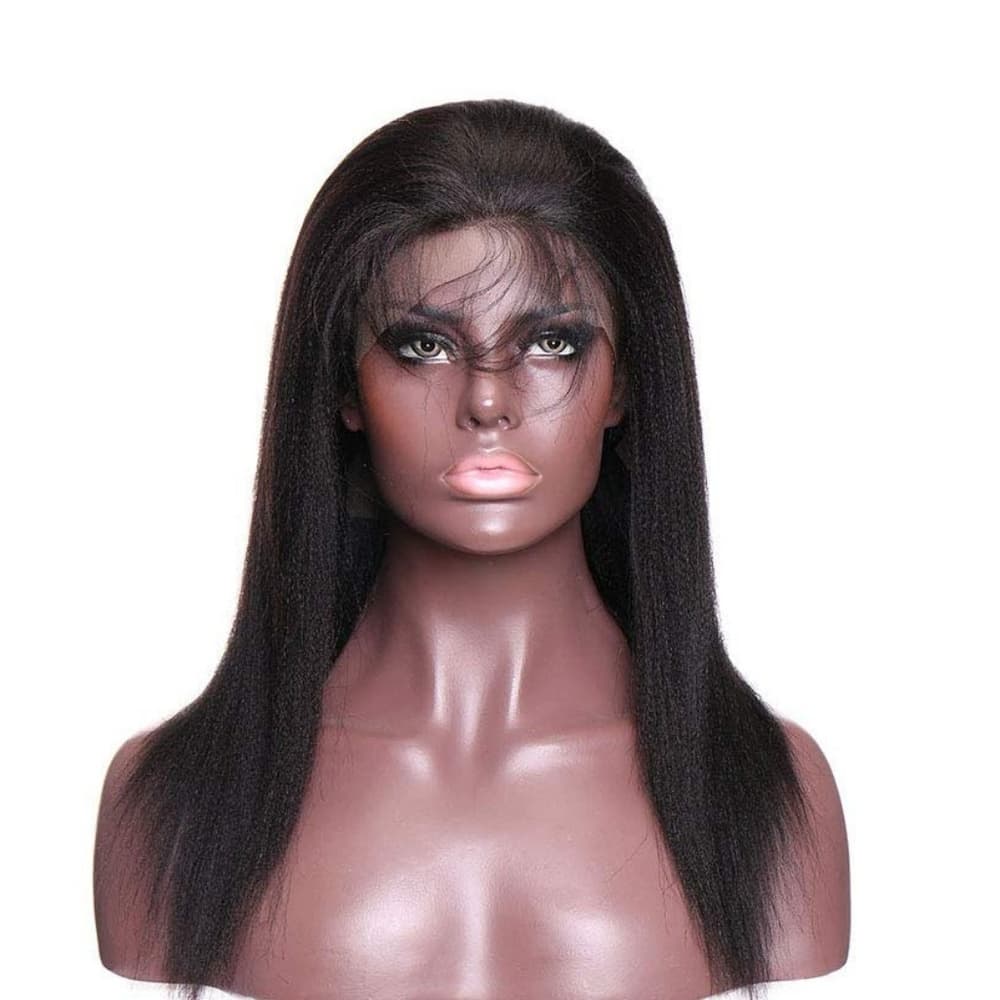 Virgin Italian Yaki Remy Human Hair Lace Wig - Thumbnail 3