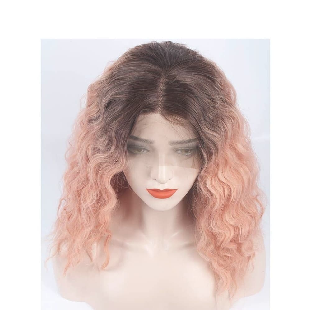 Ombre Pink Beauty Lace Front Wig - Thumbnail 4