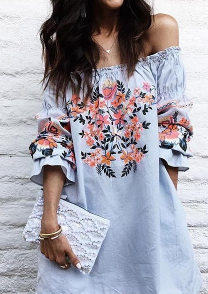 Blue Exotic Beaury Dress