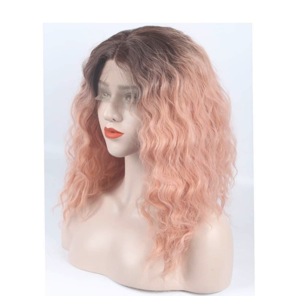 Ombre Pink Beauty Lace Front Wig - Thumbnail 3