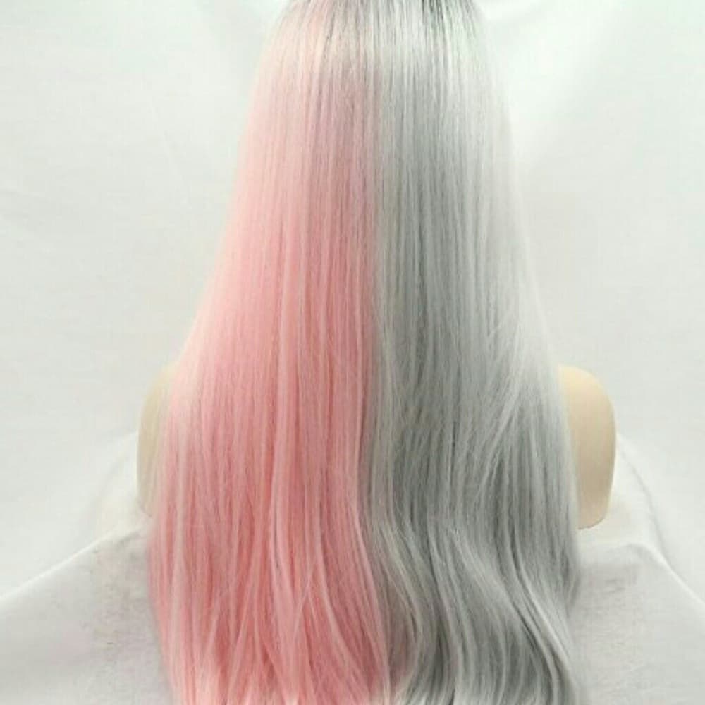 Ombre Gray Pink Lacefront Wig 22--26 inches!! - Thumbnail 3